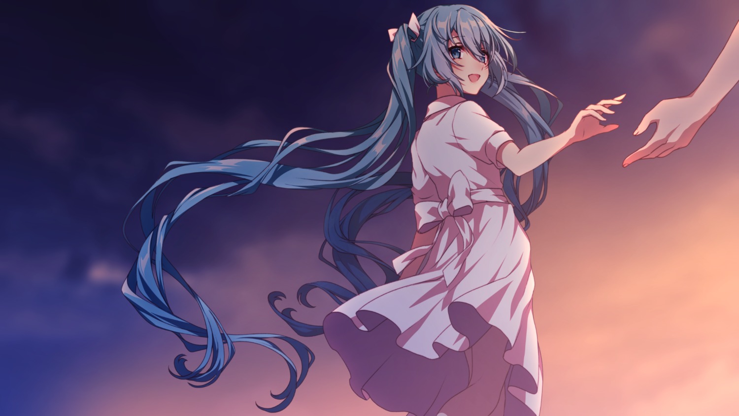 Matsuda Toki Vocaloid Hatsune Miku Dress Skirt Lift Wallpaper Yande Re